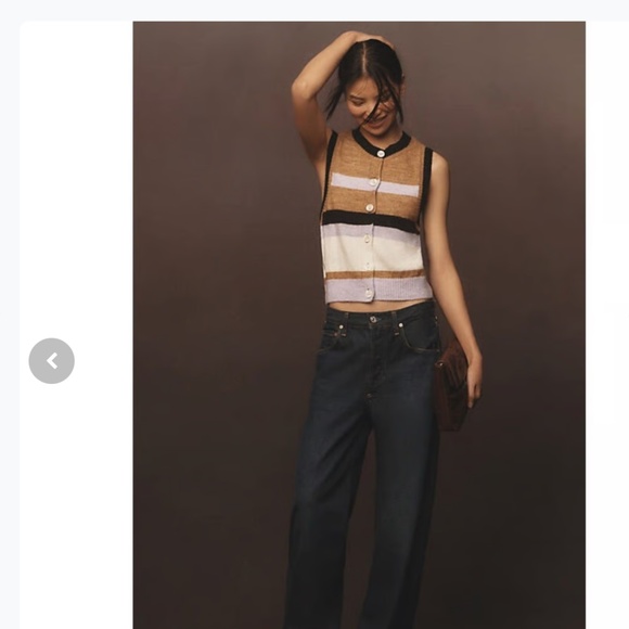 Sleeveless Striped Anthropology Knit - Picture 1 of 6